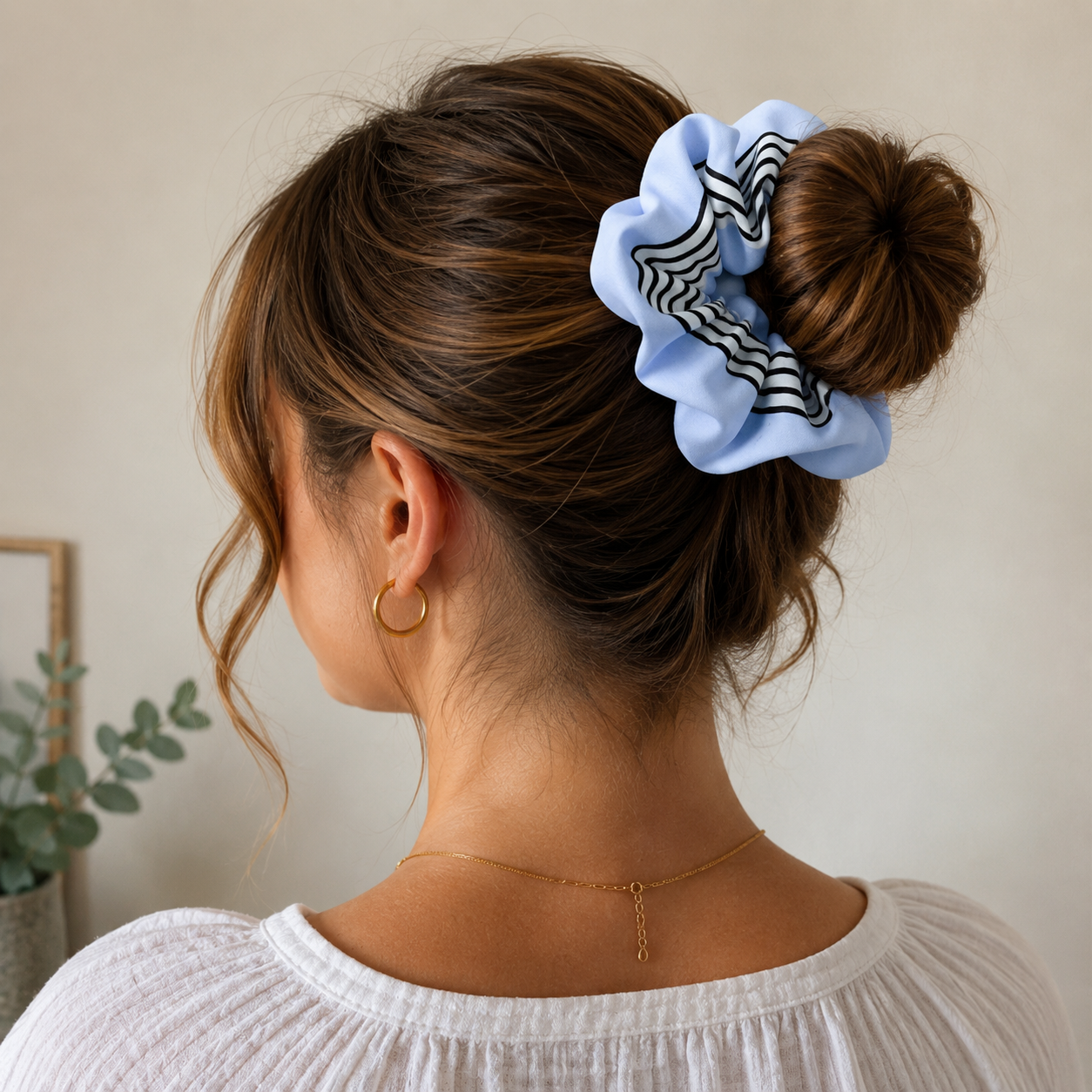 Scrunchie BLUE LINES - verschiedene Styles