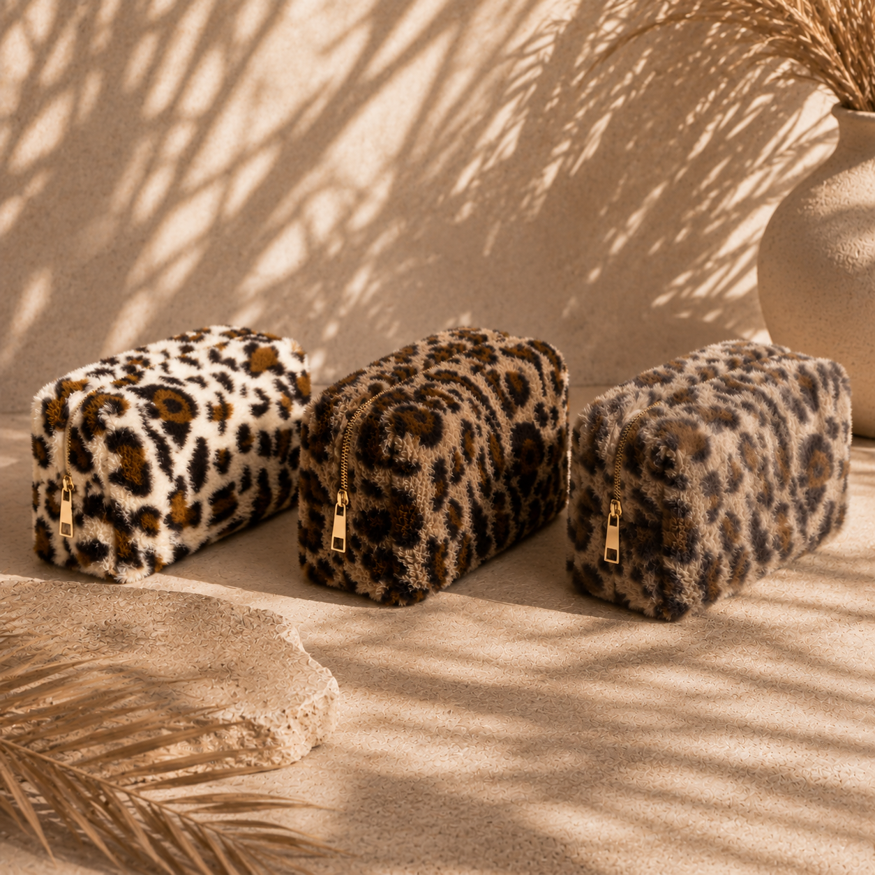 Kosmetikbeutel LEO Faux-Fur MAKEUP Bag