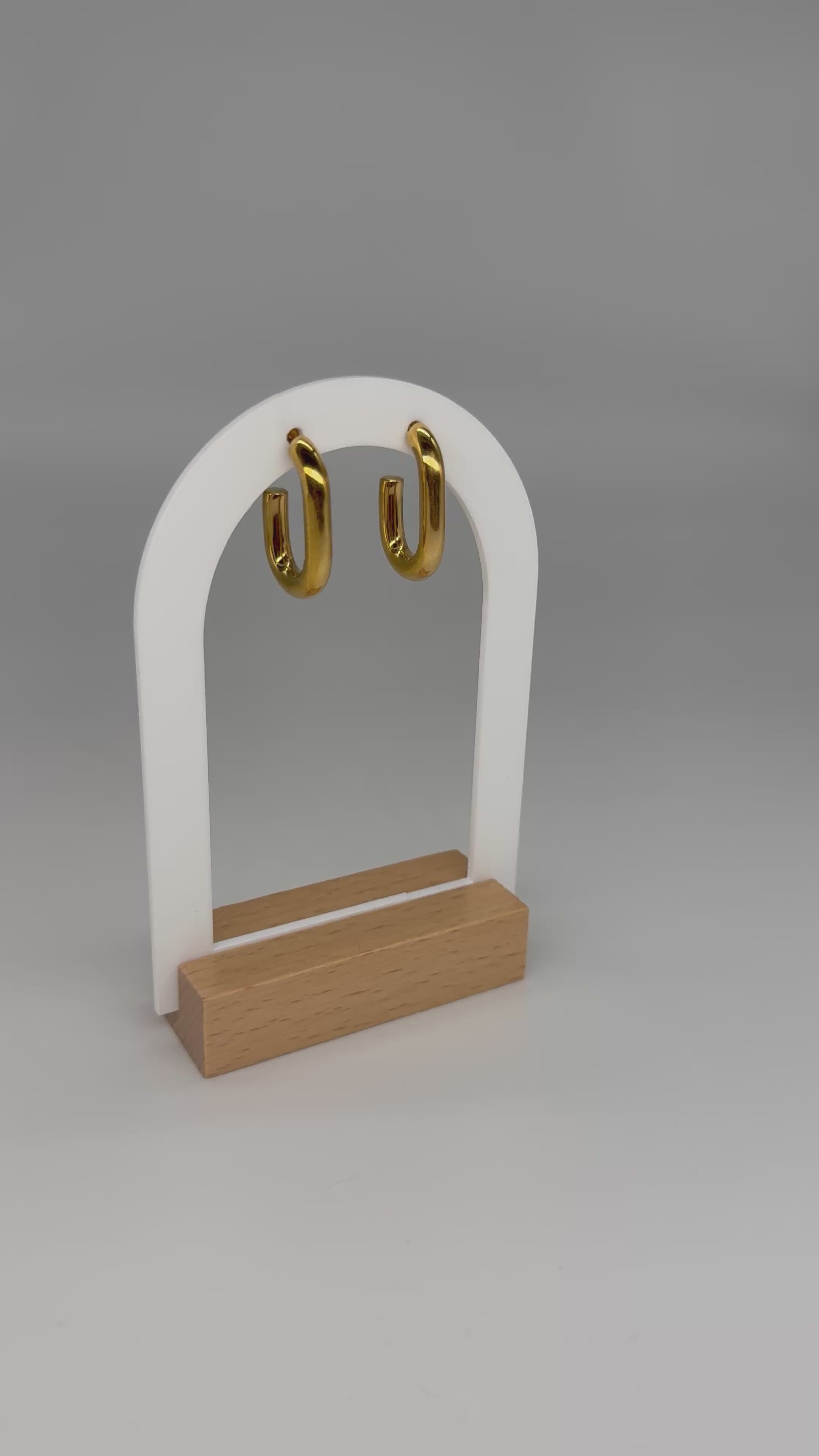 Creolen Ohrringe Basic - Edelstahl + 18K vergoldet
