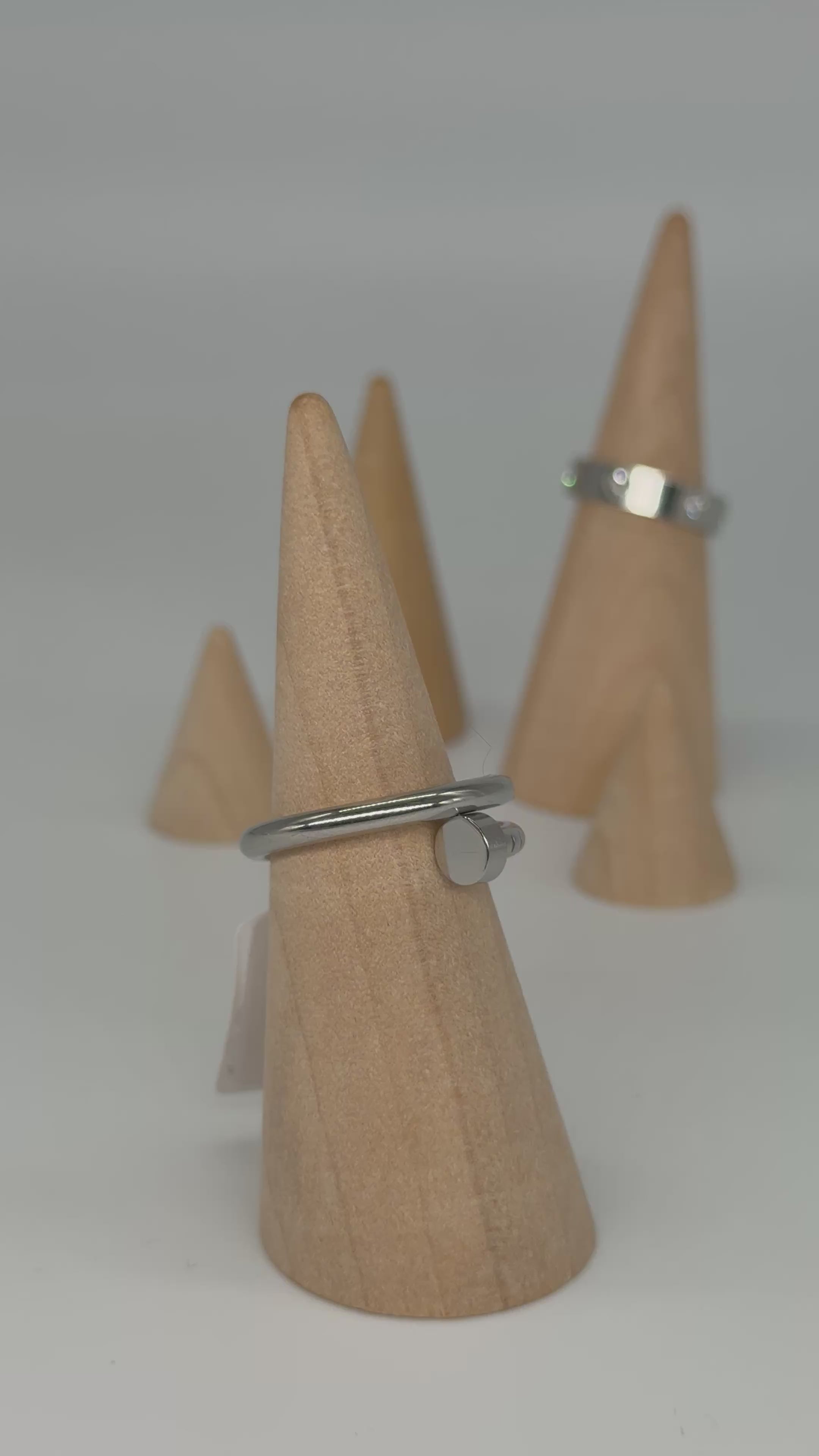 Edelstahlring im Nageldesign